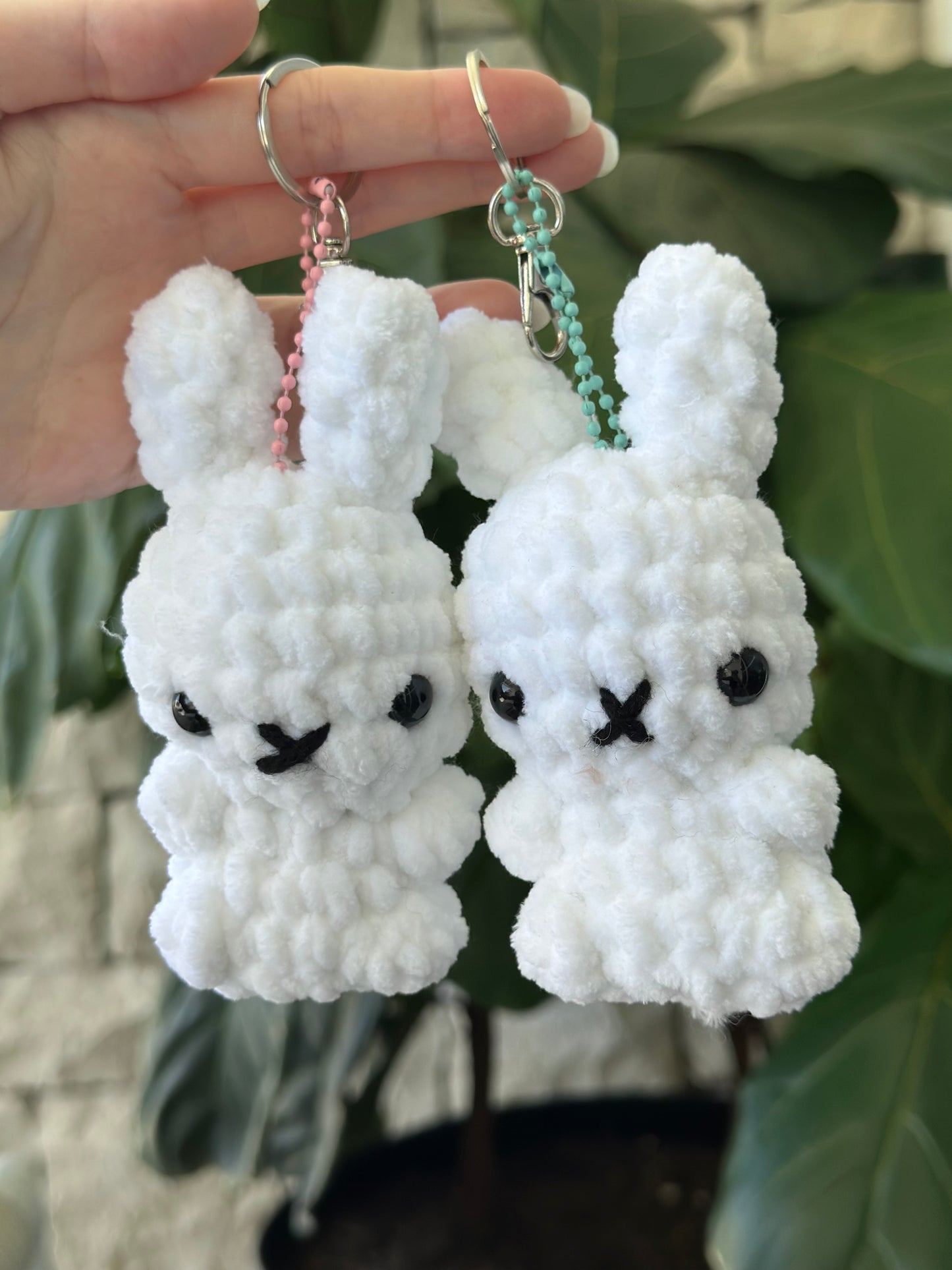 White Miffy Bunny Keychain