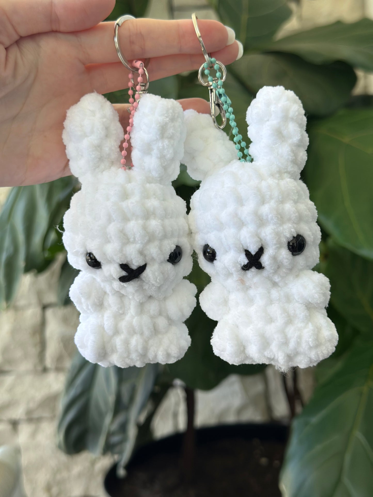 White Miffy Bunny Keychain
